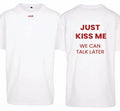 Summer Y2k Fashion T-shirts Just Kiss Me Funny Graphic Print Cotton T-Shirt Positive Shirt Gift Casual Loose Streetwear Unisex