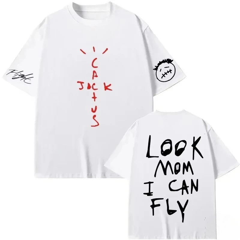 Cactus Jack Hip Hop Fan T-Shirt – Unisex Cotton Summer Tee 2026