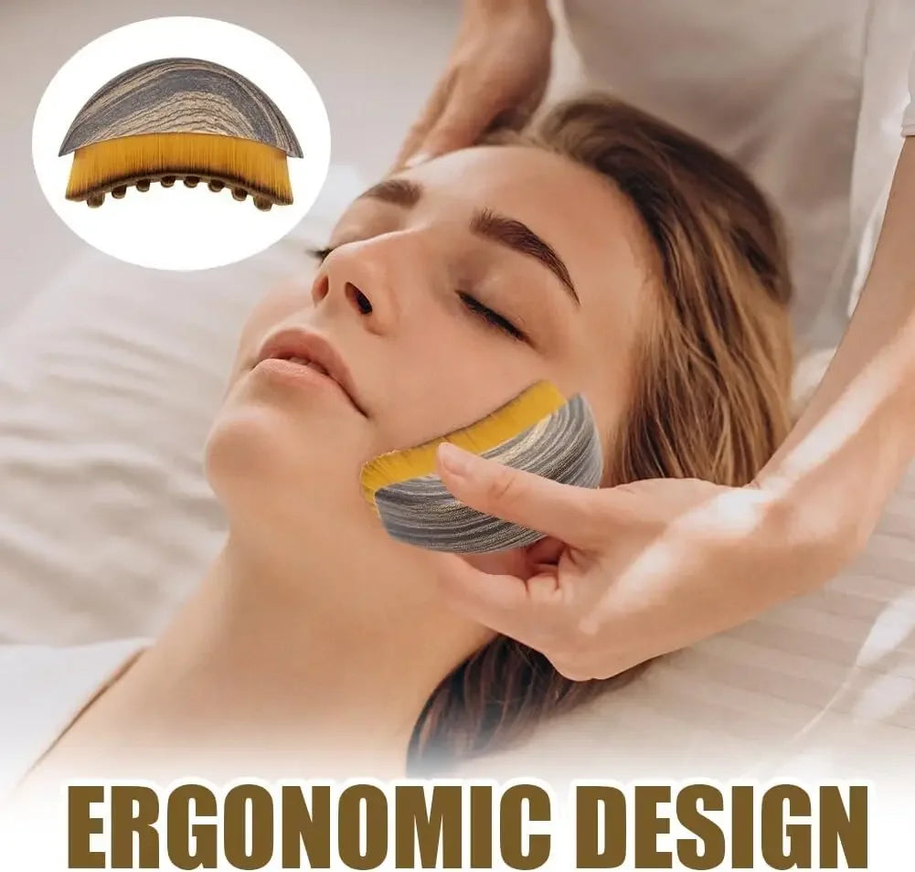 Lymphatic Face Sculpting Massage Brush – Jawline & Chin Drainage Tool