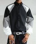 Men's Color-Blocked Lightweight Jacket – Windproof Casual Travel Coat