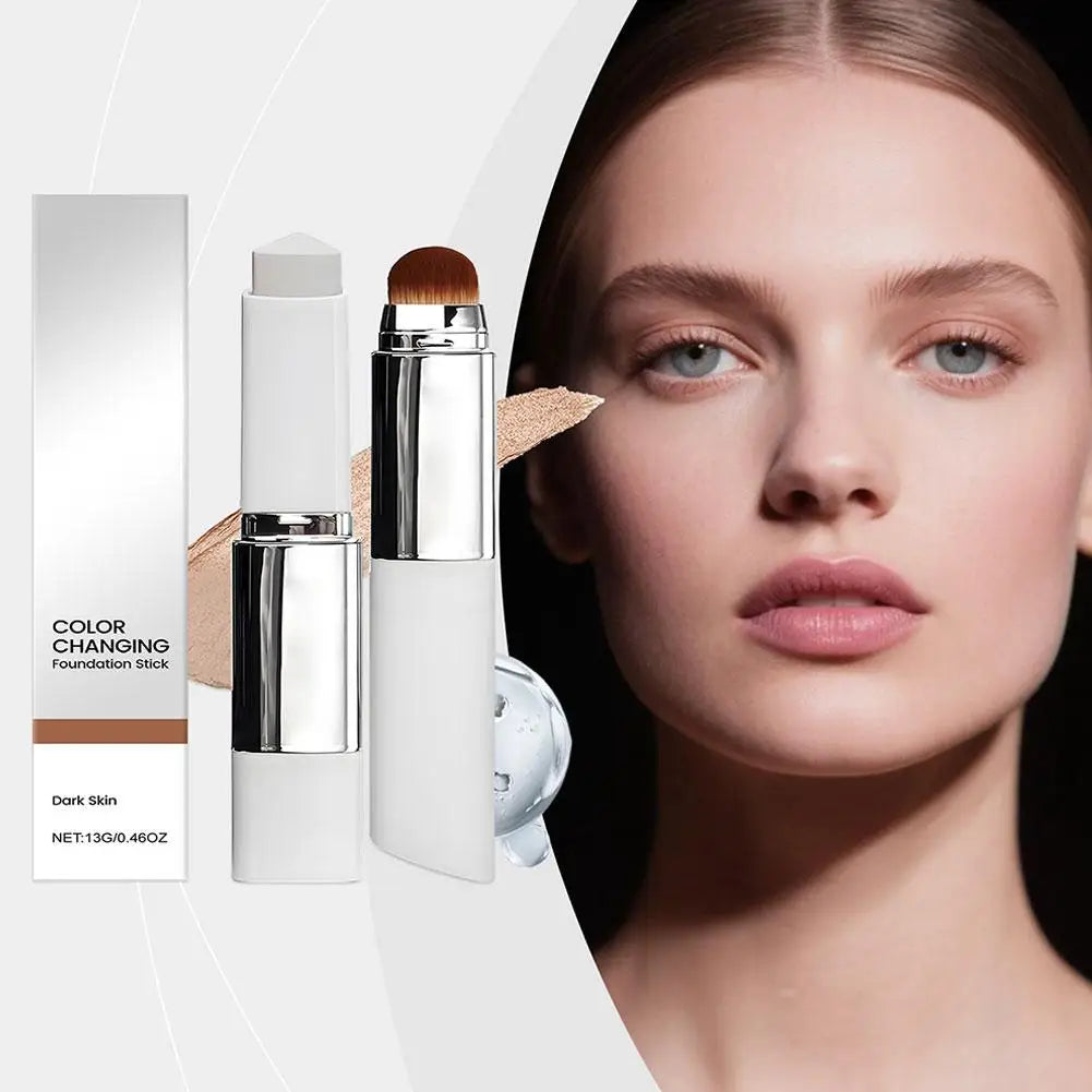 2-in-1 Color-Changing Foundation Stick – Lightweight Moisturizing All Skin Types