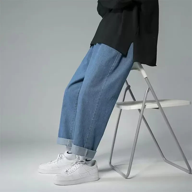 Y2K Wide Leg Cargo Jeans — Baggy Multi-Pocket Streetwear Denim