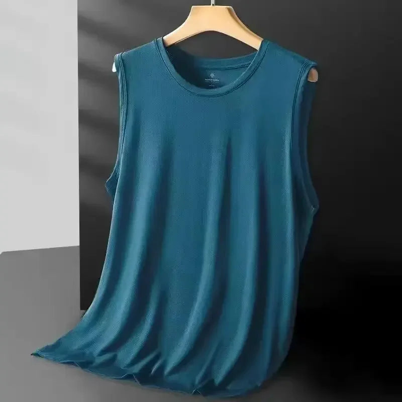 Men's Ice Silk Mesh Vest – Lightweight Sleeveless Sports Tank Top