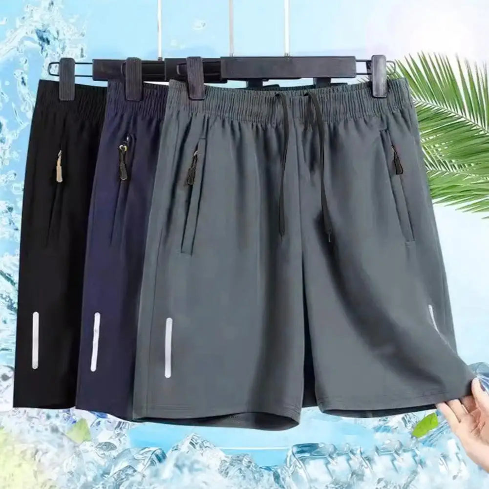 Men's Quick-Dry Beach Shorts – Elastic Waist Casual Streetwear
