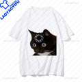 Funny Cat Meme Print Kawaii T-Shirt – Y2K Harajuku Style