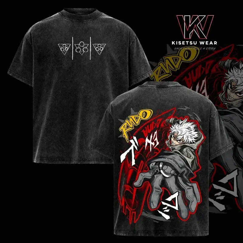 Gachiakuta Anime T-Shirt | Washed Oversized Y2K Hip Hop Streetwear | Unisex High Quality Cotton S-XL