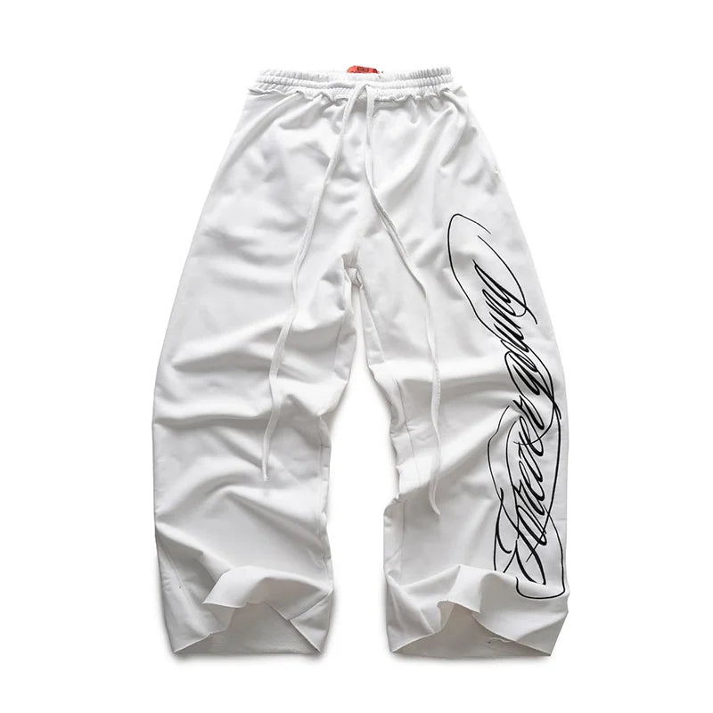 Y2K Hip Hop Letter Print Jogger Pants – Unisex Streetwear