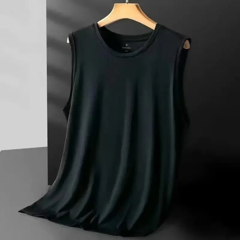 Men's Ice Silk Mesh Vest – Lightweight Sleeveless Sports Tank Top