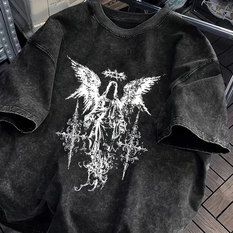 Gothic Y2K Washed Cotton Unisex T-Shirt