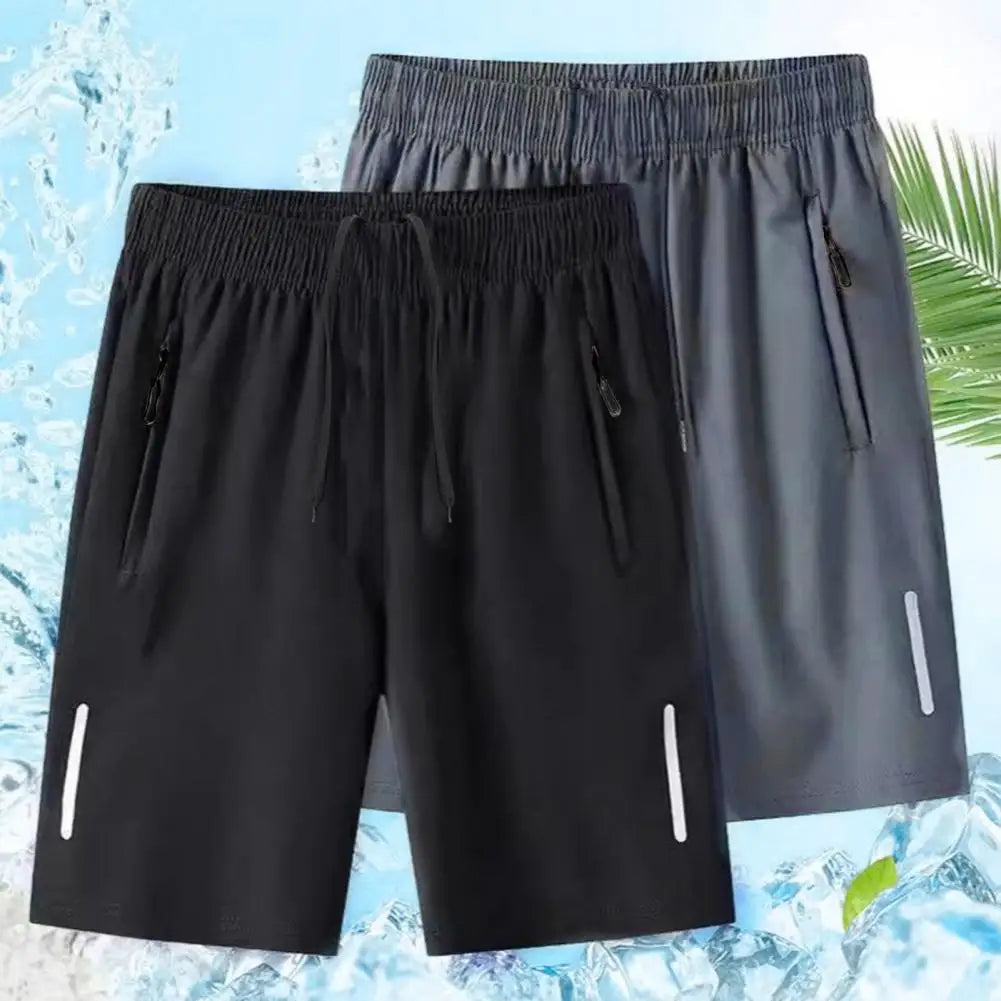 Men's Quick-Dry Beach Shorts – Elastic Waist Casual Streetwear