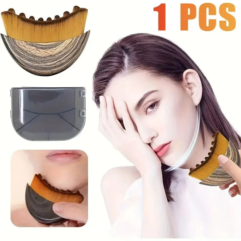 Lymphatic Face Sculpting Massage Brush – Jawline & Chin Drainage Tool