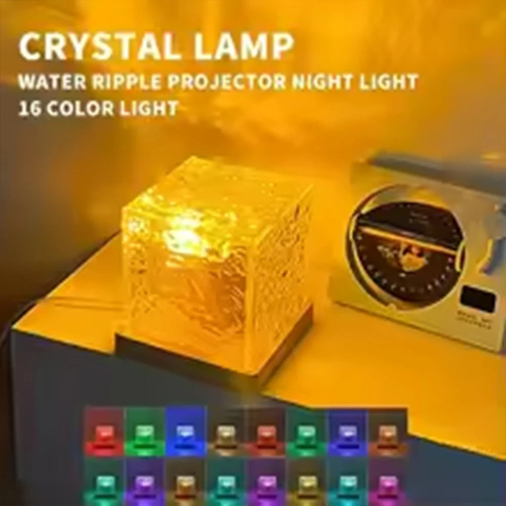 RGB Ocean Wave Aurora Night Light Projector – 16 Colors Remote Control