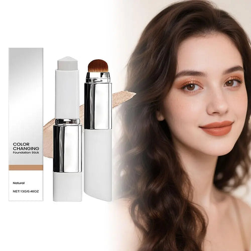 2-in-1 Color-Changing Foundation Stick – Lightweight Moisturizing All Skin Types