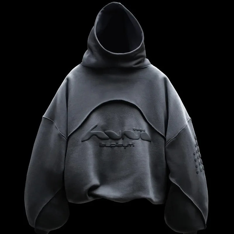 Harajuku Baggy Hoodie | Y2K Gothic Letter Print Splicing Sweatshirt | Vintage Oversized Unisex S-XL