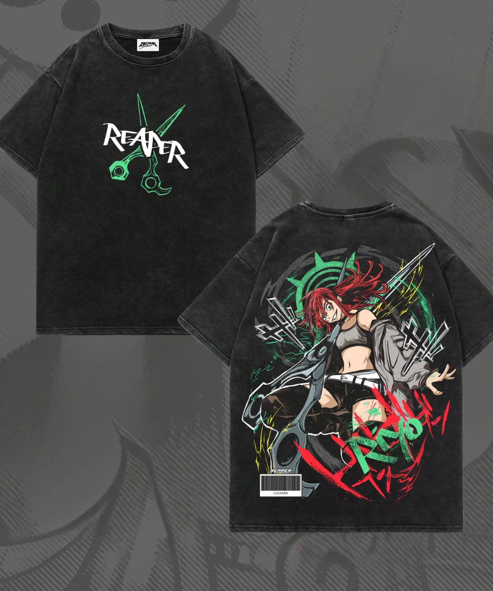 Gachiakuta Anime T-Shirt | Washed Oversized Y2K Hip Hop Streetwear | Unisex High Quality Cotton S-XL