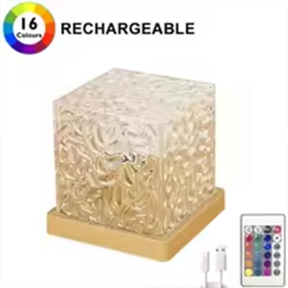 RGB Ocean Wave Aurora Night Light Projector – 16 Colors Remote Control