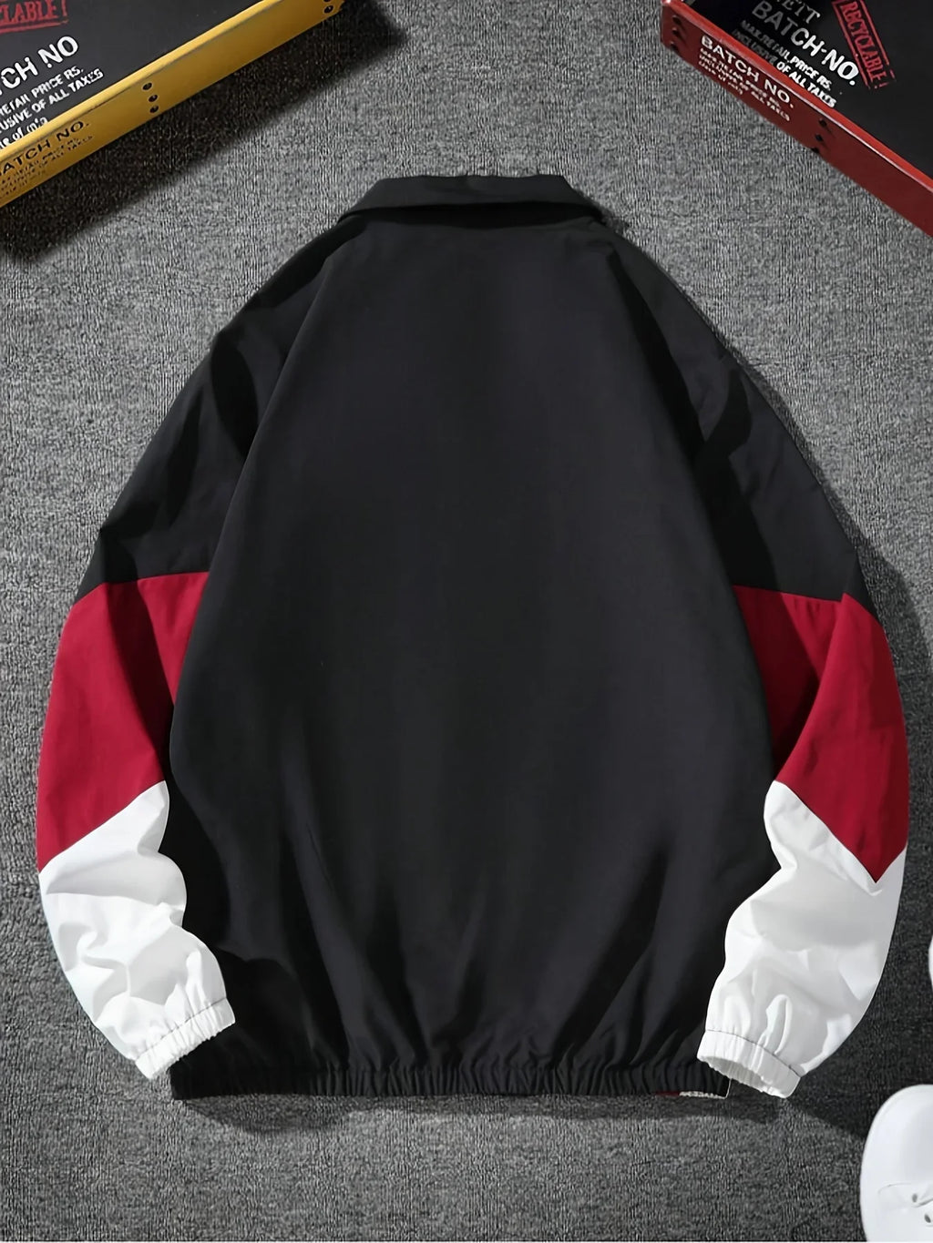 Men's Color-Blocked Windproof Jacket – Lightweight Casual Travel Coat
