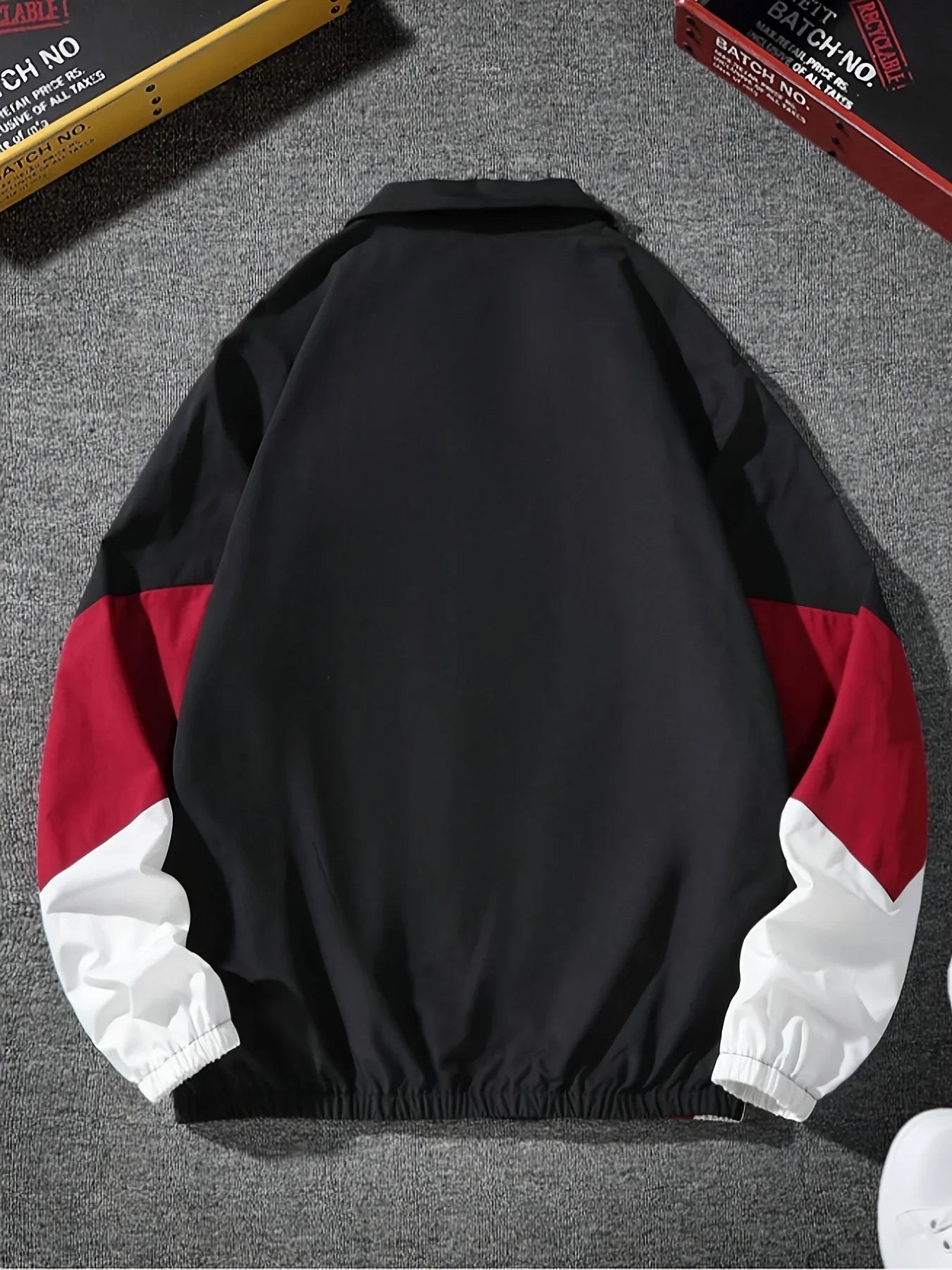Men's Color-Blocked Windproof Jacket – Lightweight Casual Travel Coat