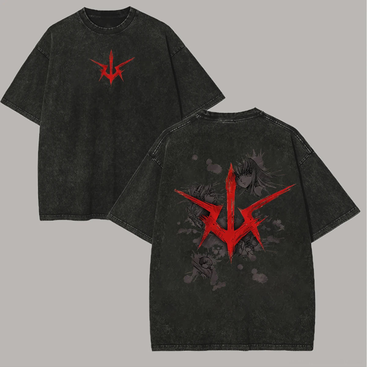 Anime Lover Code Geass New Model Washed T-shirt Year round clothing personality Clothes Plus Size Unisex Y2k Short high quality