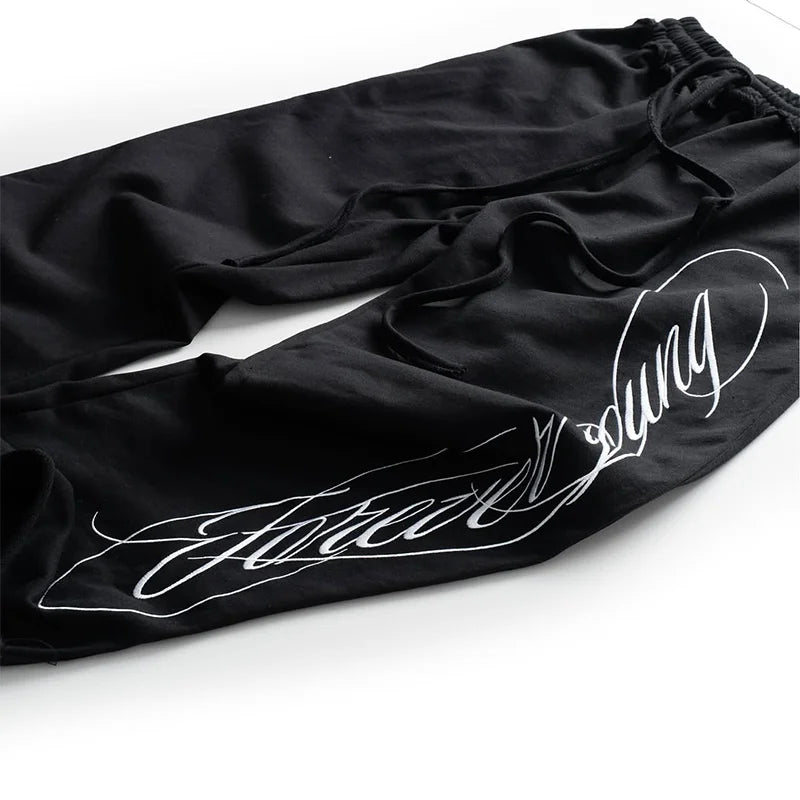 Y2K Hip Hop Letter Print Jogger Pants – Unisex Streetwear