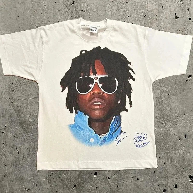 Kanye Celebrity Portrait Hip Hop T-Shirt – Unisex Oversized Streetwear