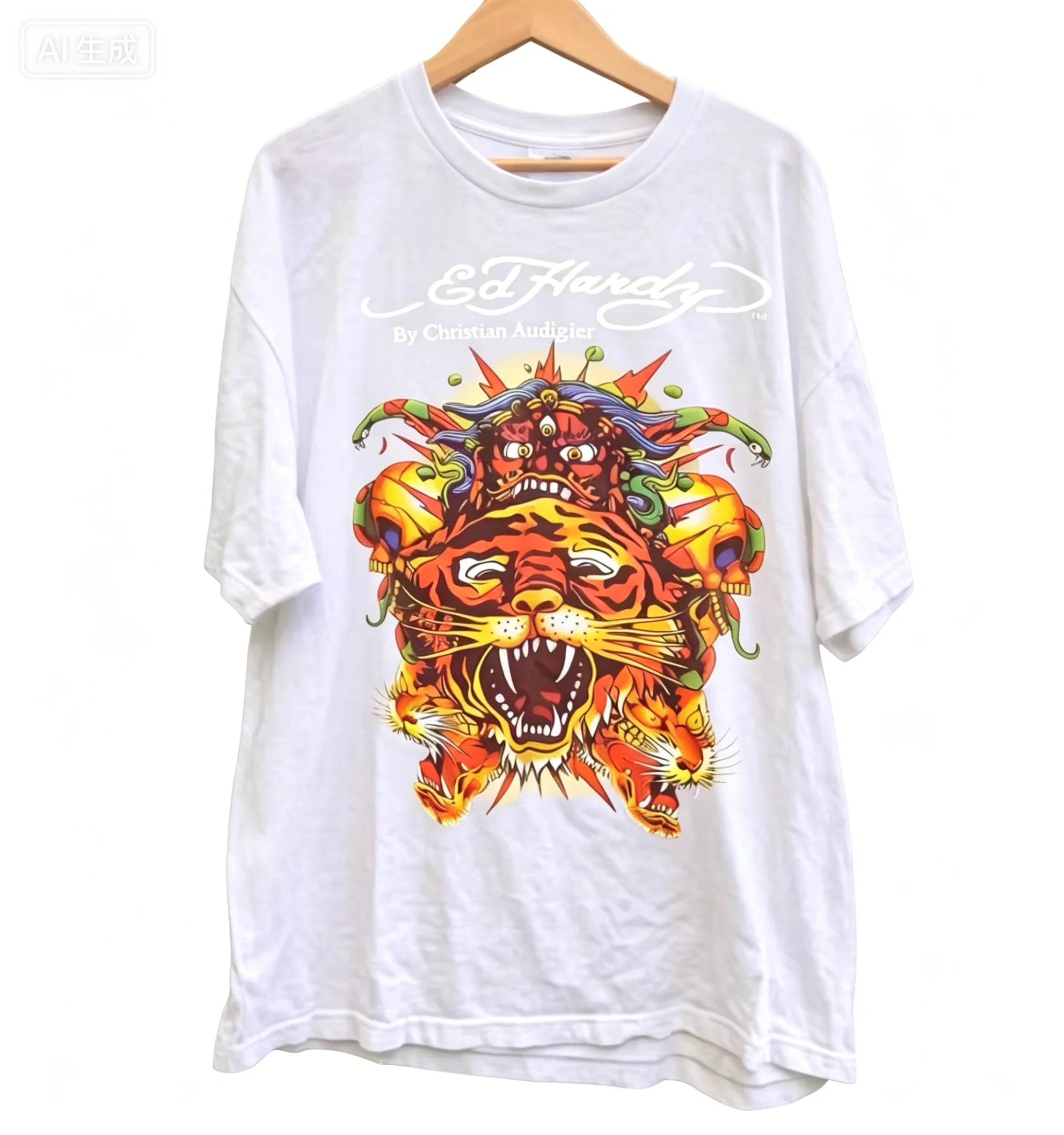 Ed Hardy Inspired Vintage Luxury Men's T-Shirt – Casual Printed Summer Tee 2026