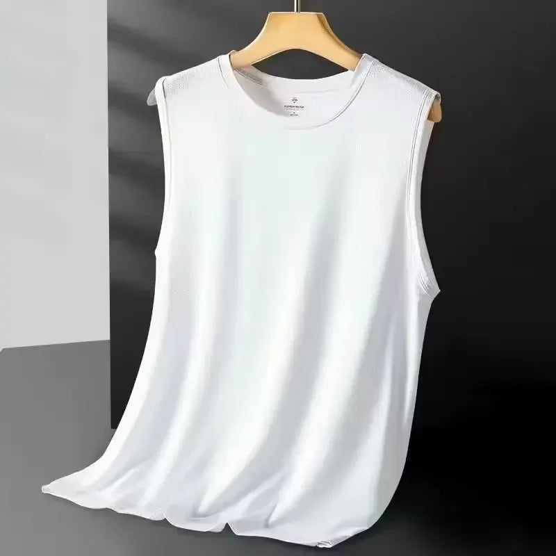 Men's Ice Silk Mesh Vest – Lightweight Sleeveless Sports Tank Top