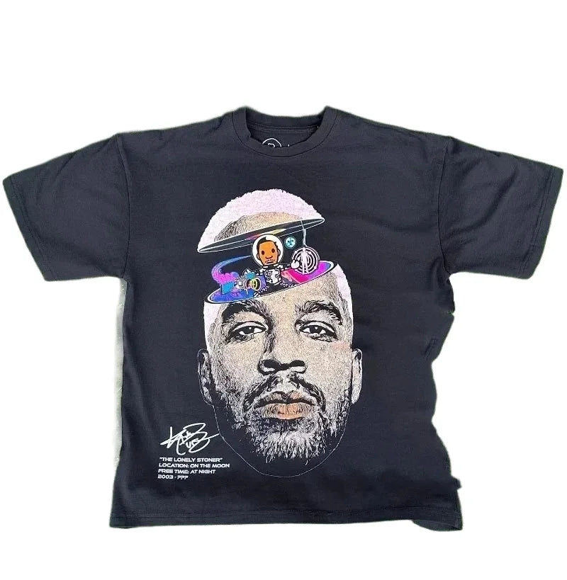 Kanye Celebrity Portrait Hip Hop T-Shirt – Unisex Oversized Streetwear