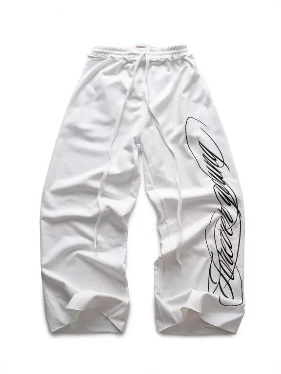 Y2K Hip Hop Letter Print Jogger Pants – Unisex Streetwear