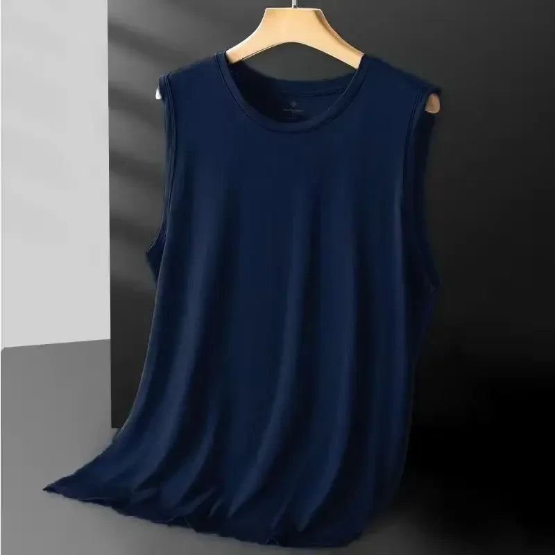 Men's Ice Silk Mesh Vest – Lightweight Sleeveless Sports Tank Top