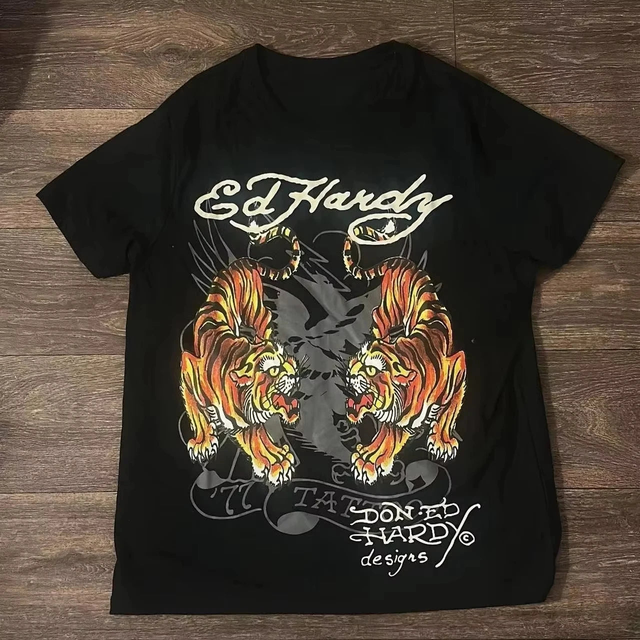 Ed Hardy Inspired Vintage Luxury Men's T-Shirt – Casual Printed Summer Tee 2026