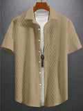 Men's Floral Print Short Sleeve Shirt – Casual Button-Up Collared Leisure Wear