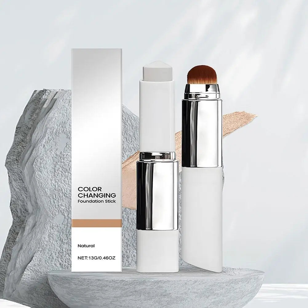 2-in-1 Color-Changing Foundation Stick – Lightweight Moisturizing All Skin Types