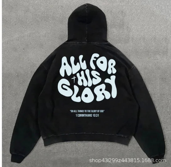 Skull Letter Print Y2K Harajuku Hoodie – Unisex Gothic Streetwear