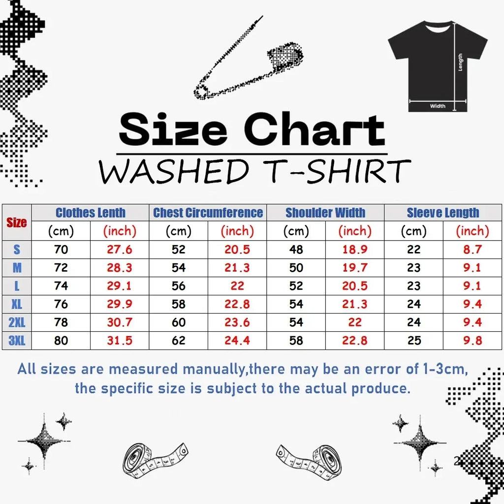 Gachiakuta Anime Washed Oversized T-Shirt – Y2K Hip Hop Unisex Cotton Tee