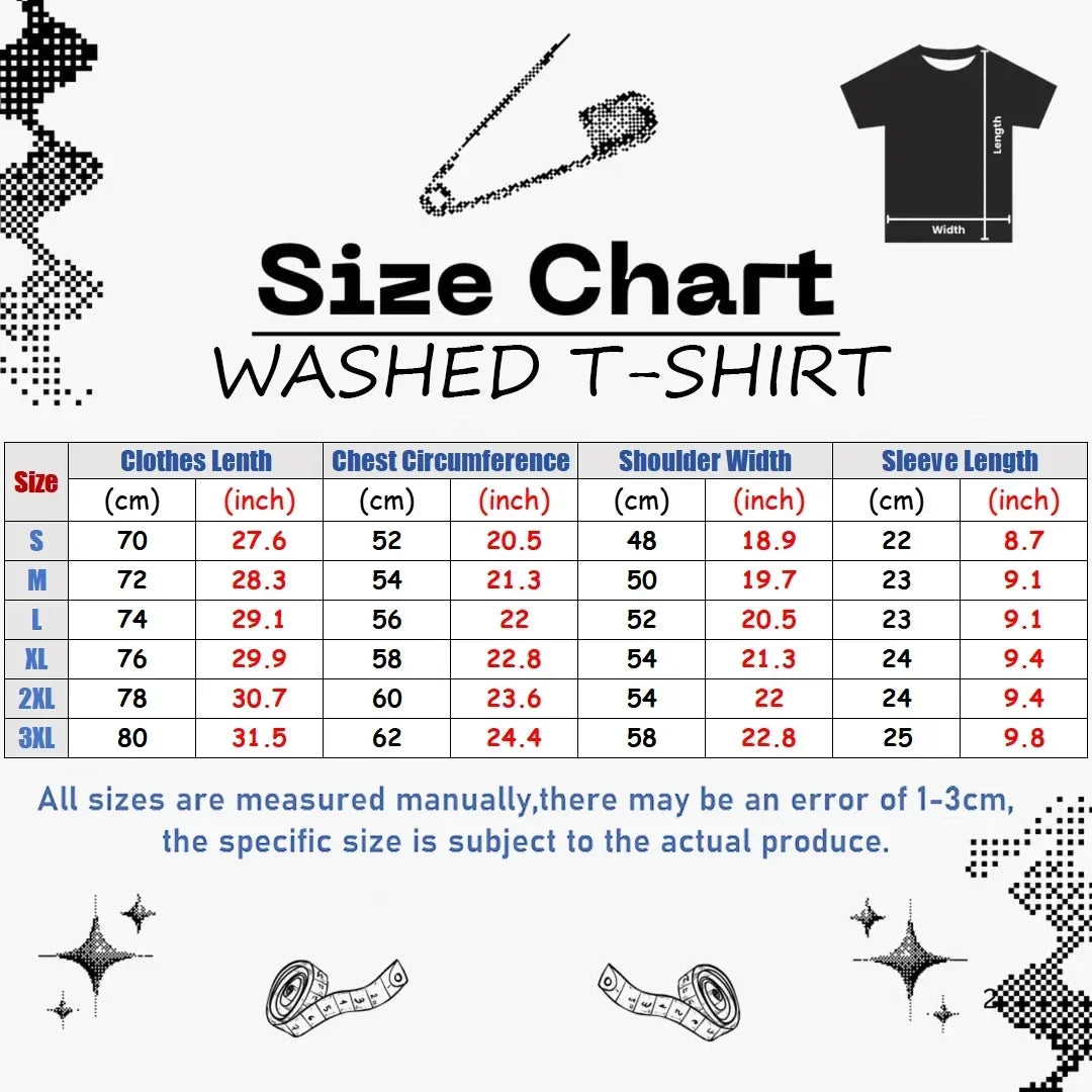 Gachiakuta Anime Washed Oversized T-Shirt – Y2K Hip Hop Unisex Cotton Tee