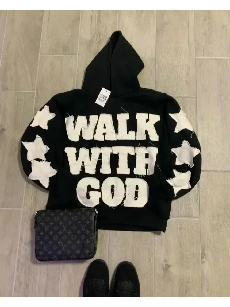 "God is Good" Zip-Up Hoodie – Y2K Gothic Hip Hop Streetwear