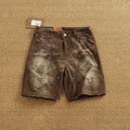 Men's Heavy Washed Cargo Shorts – High Quality Woven Nail Texture
