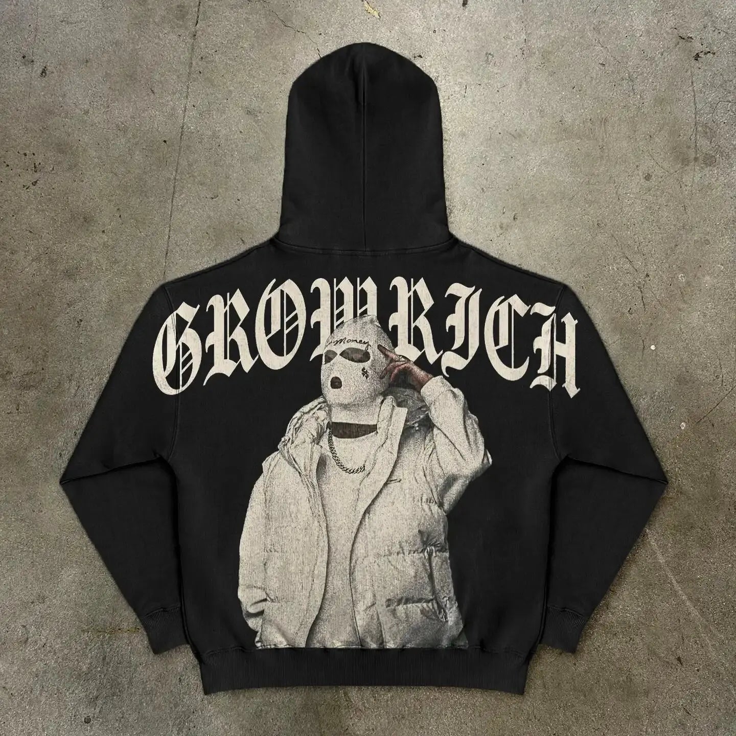 Skull Letter Print Hoodie | Y2K Harajuku Streetwear Couple Outfit | Unisex S-XL