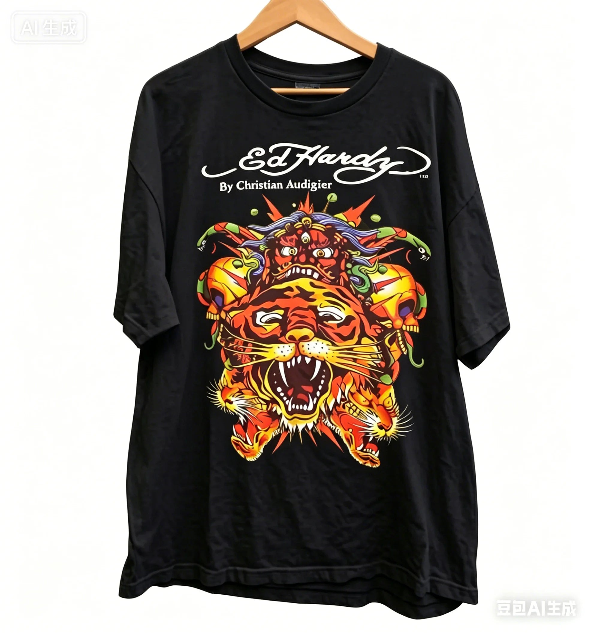 Ed Hardy Inspired Vintage Luxury Men's T-Shirt – Casual Printed Summer Tee 2026