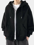 Harajuku Ninja Zip-Up Hoodie | Y2K Oversized Embroidered Double Hat Washed Sweatshirt | Unisex S-XL